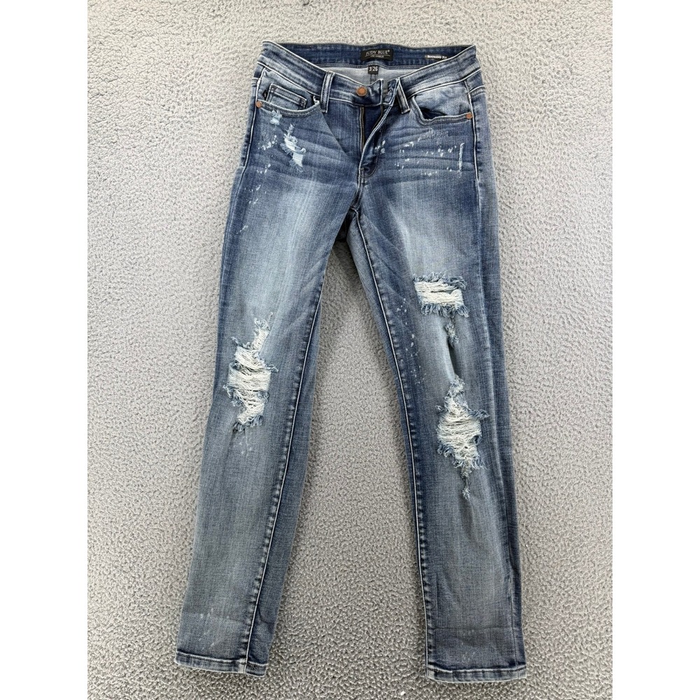 Judy‎ Blue Jeans Womens 3/26 Dark Wash Skinny High Rise Stretch Denim Boutique